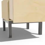 mit 17 cm Aluminium-Untergestell in schwarz