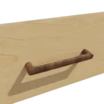 Soft-Close mit Bügelgriff, Nussbaum