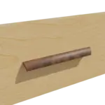 Soft-Close mit Leistengriff, Nussbaum